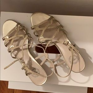 Gold heeled sandals